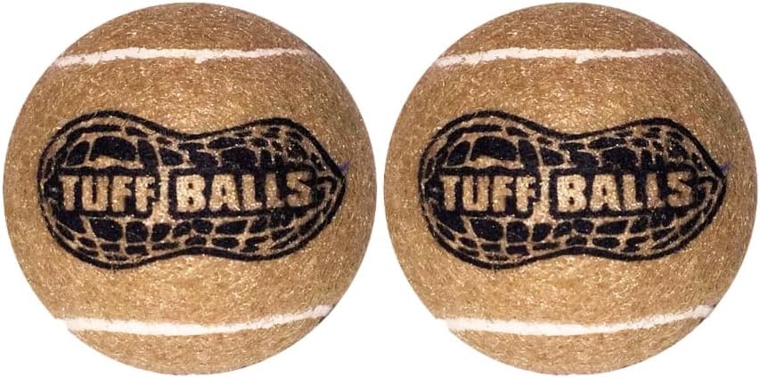 Petsport Petsport Beanut Ball Ball Ball Toys Toys | 2 חבילה בינונית חיות מחמד לבד וכדורי טניס גומי עמידים